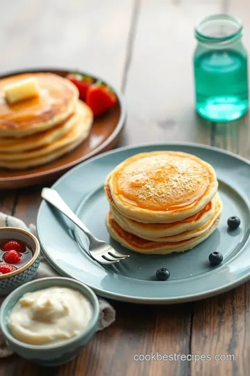 Classic Fluffy Pancakes presentation