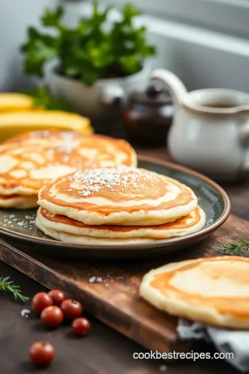 Fluffy Japanese Soufflé Pancakes presentation