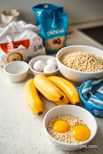 Healthy Banana Oatmeal Pancakes ingredients