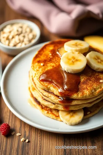 Healthy Banana Oatmeal Pancakes presentation