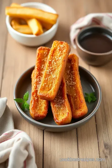 Crispy Homemade French Toast Sticks presentation