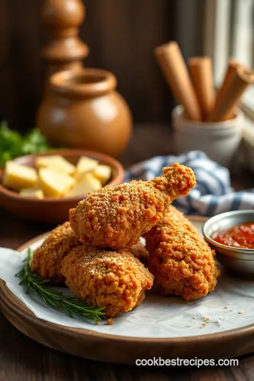 Crispy Juicy Fried Chicken Recipe presentation