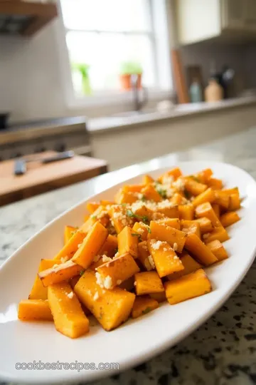 Crispy Roasted Butternut Squash Zig Zags with Parmesan and Herbs steps