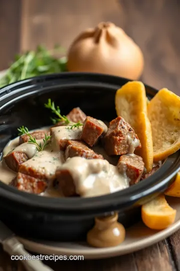 Crock Pot Creamy Cube Steak Delight presentation