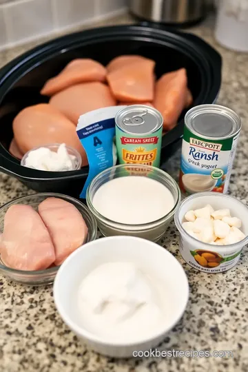 Creamy Ranch Chicken Slow Cooker ingredients