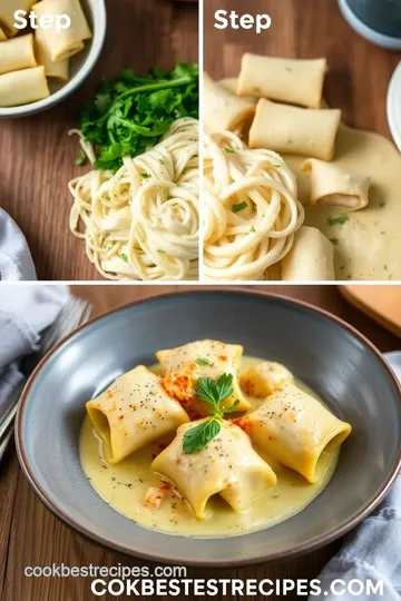 Delicious Asiago Chicken Tortelloni Alfredo steps