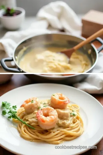 Delicious Chicken and Shrimp Carbonara steps