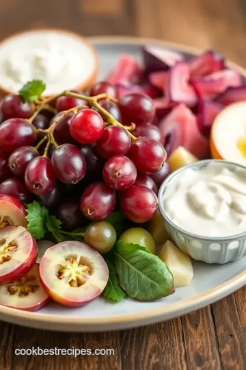 Delicious Creamy Grape Salad ingredients