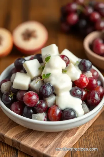 Delicious Creamy Grape Salad presentation