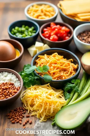 Delicious One Pot Taco Spaghetti ingredients