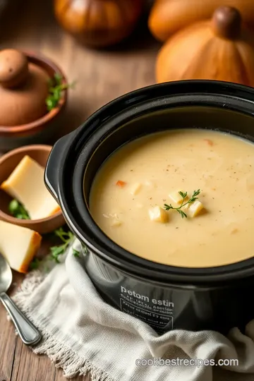 Delicious Crockpot Potato Soup presentation