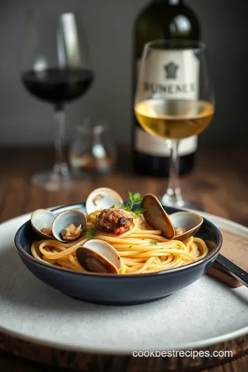 Delightful Pasta Vongole with Clams presentation