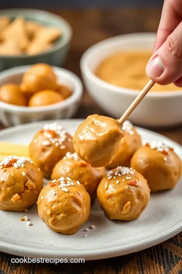 Peanut Butter Balls with Rice Krispies presentation