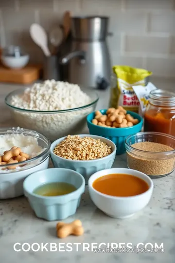 Peanut Butter Dog Treats with Dog Bone Cookie Cutter ingredients