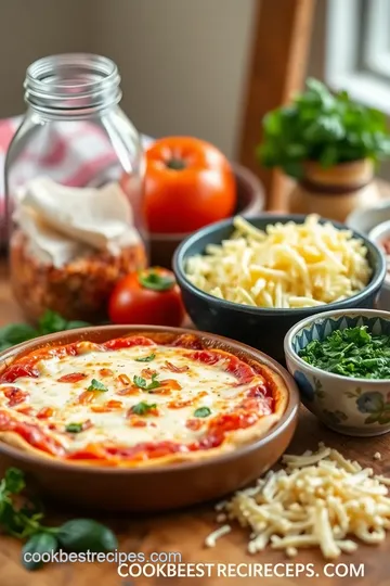 Easy Deep-Dish Pizza with Cheesy Goodness ingredients