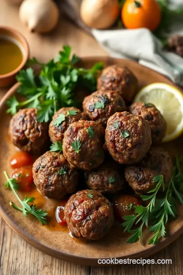 Fried Lamb Meatballs with Fresh Herbs ingredients