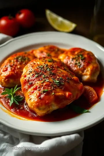 Garlic Butter Tomato Baked Chicken presentation