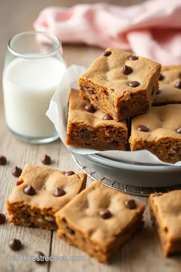 Gingerbread Chocolate Chip Cookie Bars presentation