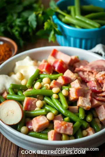 Hearty Green Bean and Ham Casserole ingredients