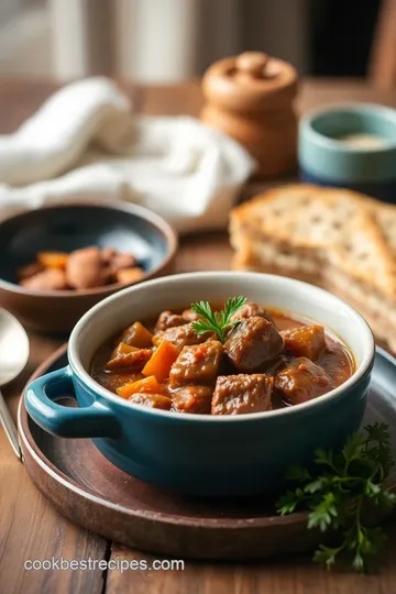 Hearty Texas Cowboy Stew presentation