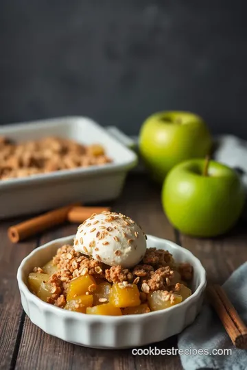 Warm & Cozy: Oat & Cinnamon Delight Apple Crisp presentation