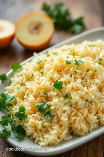 Heavenly Garlic Butter Rice Delight presentation