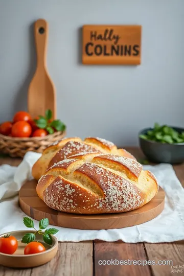 Homemade Italian Bread Loaves presentation