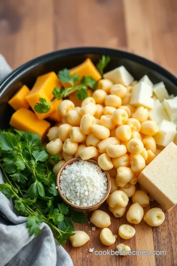 Irresistible Crockpot Mac & Cheese Delight ingredients