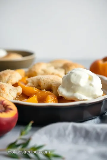 Irresistible Peach Cobbler Delight presentation