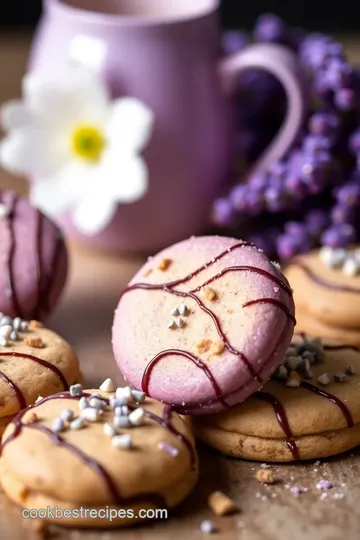 Lavender London Fog Milano Cookies presentation