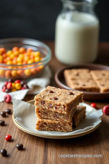 Chewy Cookie Bars with Leftover Halloween Candy steps