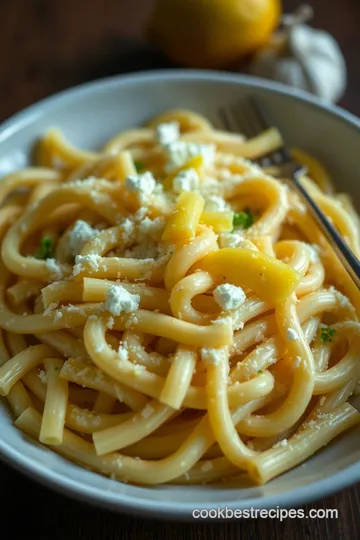 Lemon Ricotta Pasta presentation