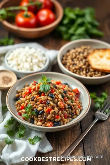 Mediterranean Lentil Salad ingredients