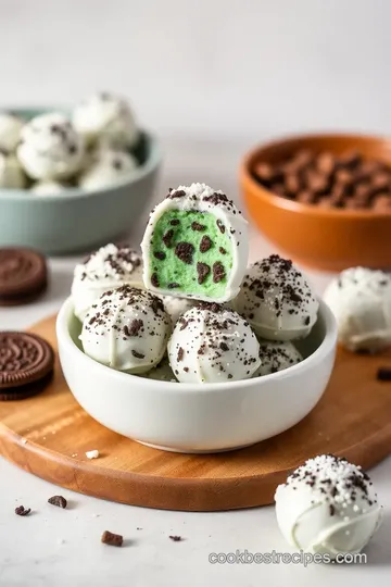 Minty Oreo Bliss Balls presentation