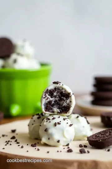 Minty Oreo Bliss Balls steps