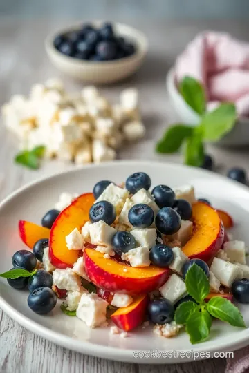 Blueberry Peach Feta Salad steps