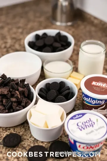 Oreo Cookie Pudding Dessert ingredients