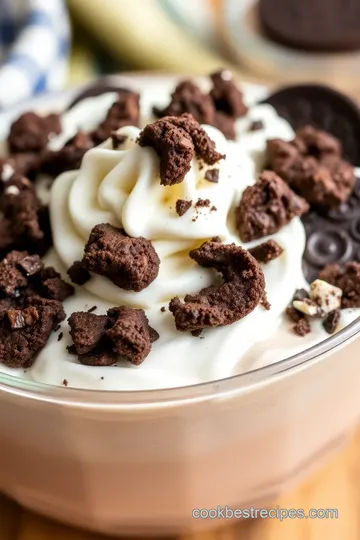 Oreo Cookie Pudding Dessert presentation