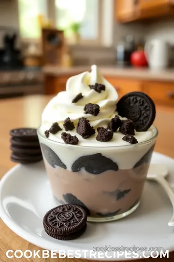 Oreo Cookie Pudding Dessert steps