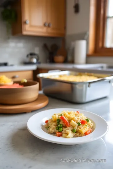 One-Pan Cheesy Vegetable Rice Bake steps