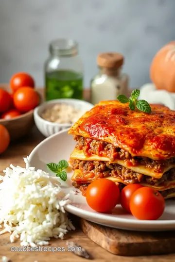 Oven-Baked Lasagna with Savory Meat Sauce ingredients