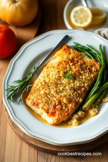 Oven-Baked Tilapia with Parmesan Crust presentation