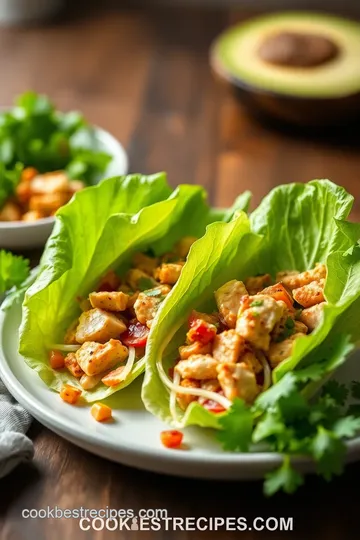 Quick Chicken Lettuce Wraps with Hoisin Sauce presentation