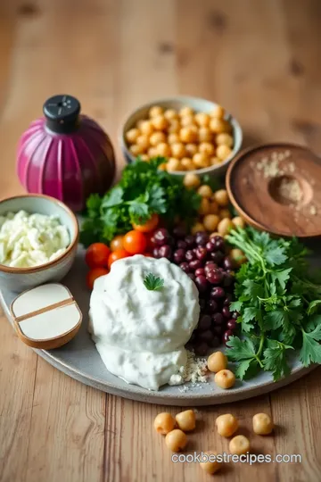 Greek Chickpea Salad with Tzatziki Dressing ingredients