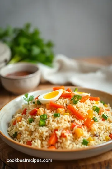 Quick & Easy Egg Fried Rice Delight presentation