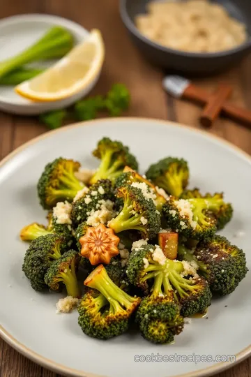 Garlic Parmesan Roasted Broccoli presentation