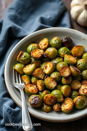 Roasted Brussels Sprouts with Garlic & Parmesan presentation