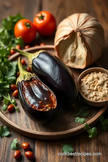 Roasted Eggplant Baba Ganoush Dip ingredients