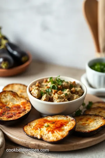 Roasted Eggplant Baba Ganoush Dip presentation