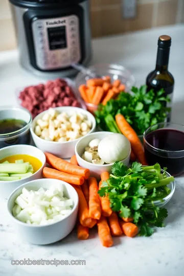 Savory Beef Stew in a 10 Quart Pressure Cooker ingredients